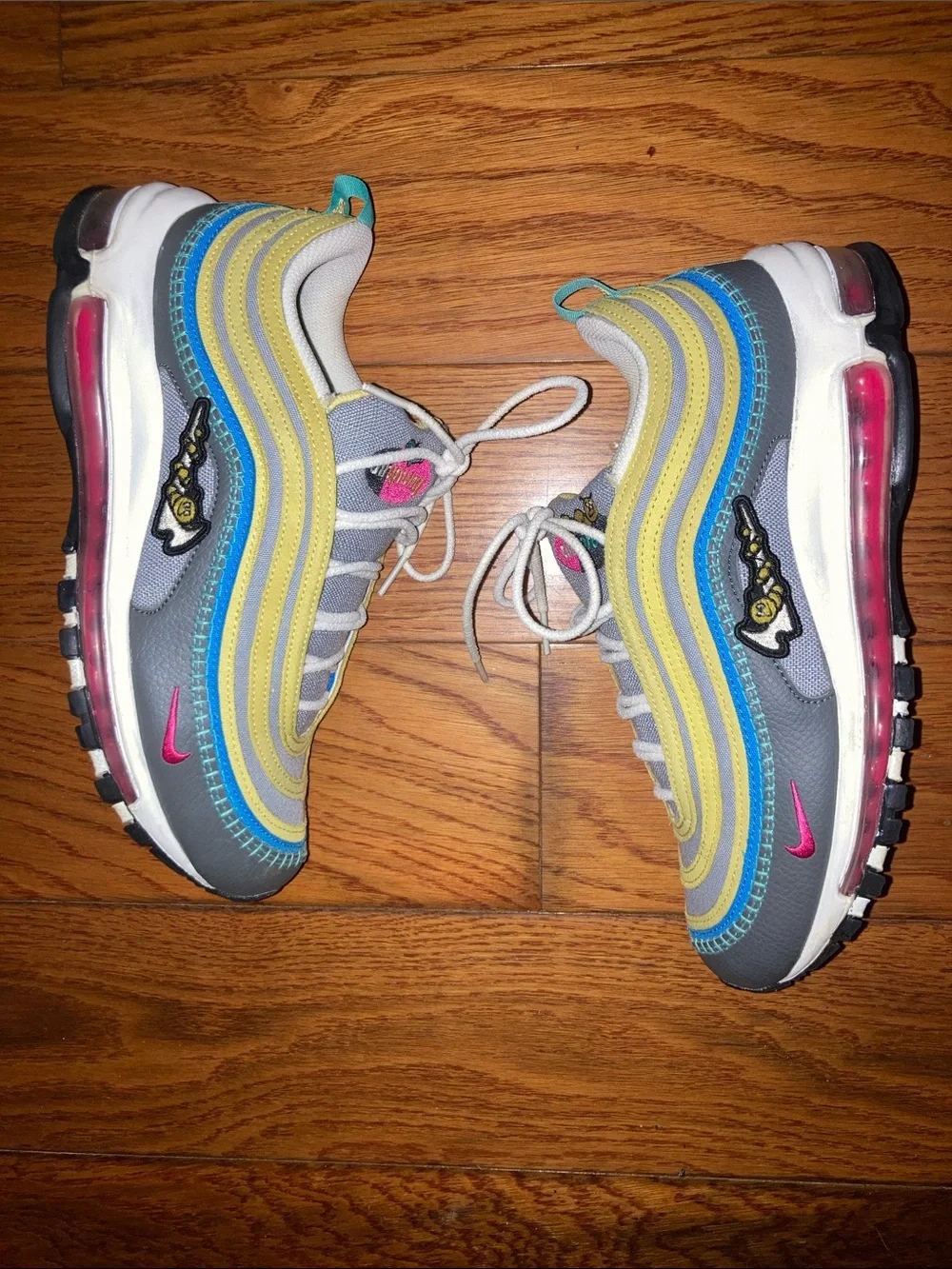 Nike Athletic Shoes - Teal, Yellow, Gray